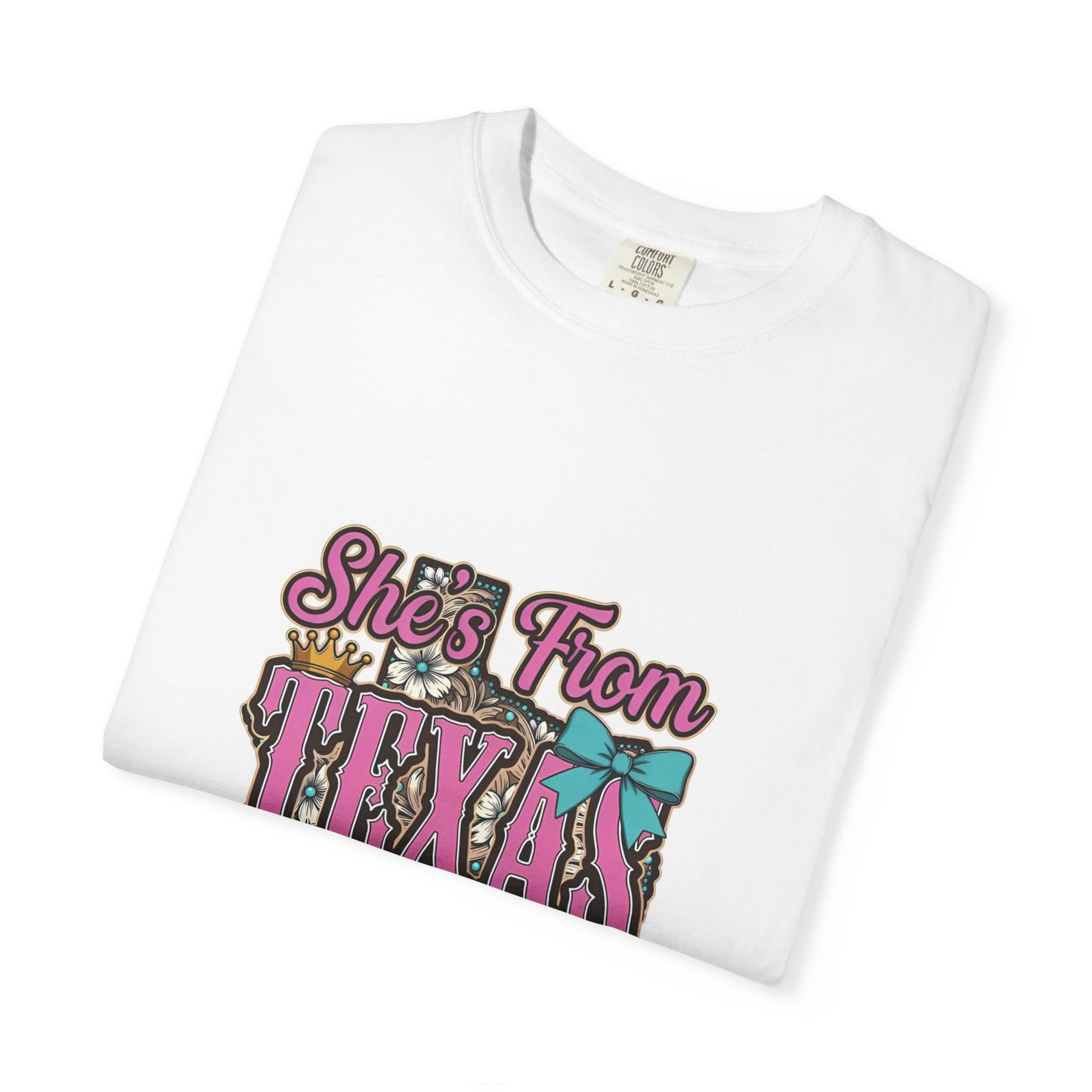 She's From Texas I Can Tell T-Shirt — Cute Retro Western State Pride Tee