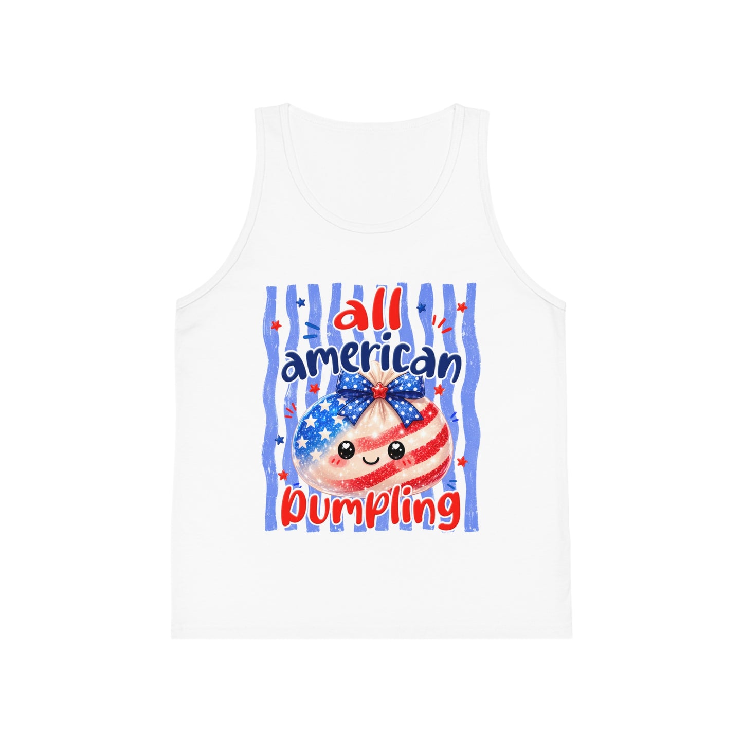 All American Dumpling Kids Tank Top — Patriotic Cute USA 4th of July Shirt
