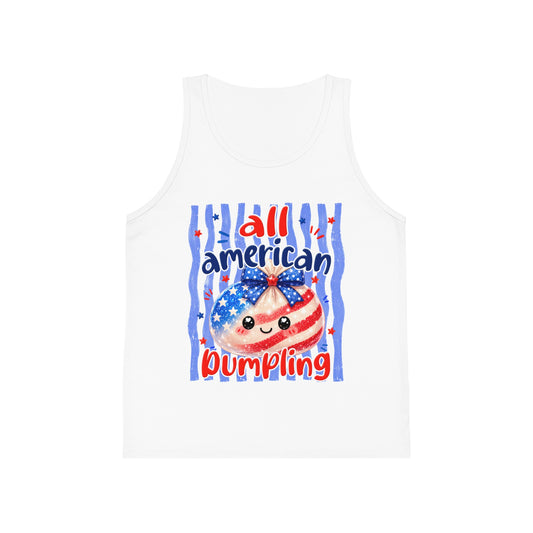 All American Dumpling Kids Tank Top — Patriotic Cute USA 4th of July Shirt