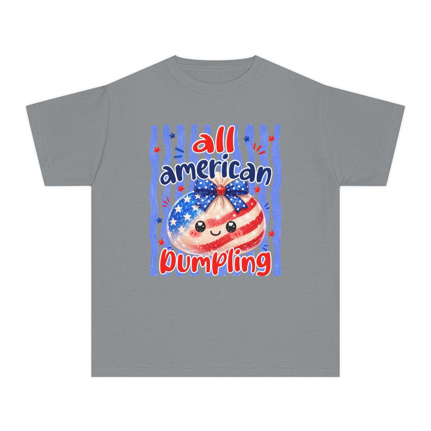 Youth Tee — "All American Dumpling" Patriotic Kids T‑Shirt (4th of July)