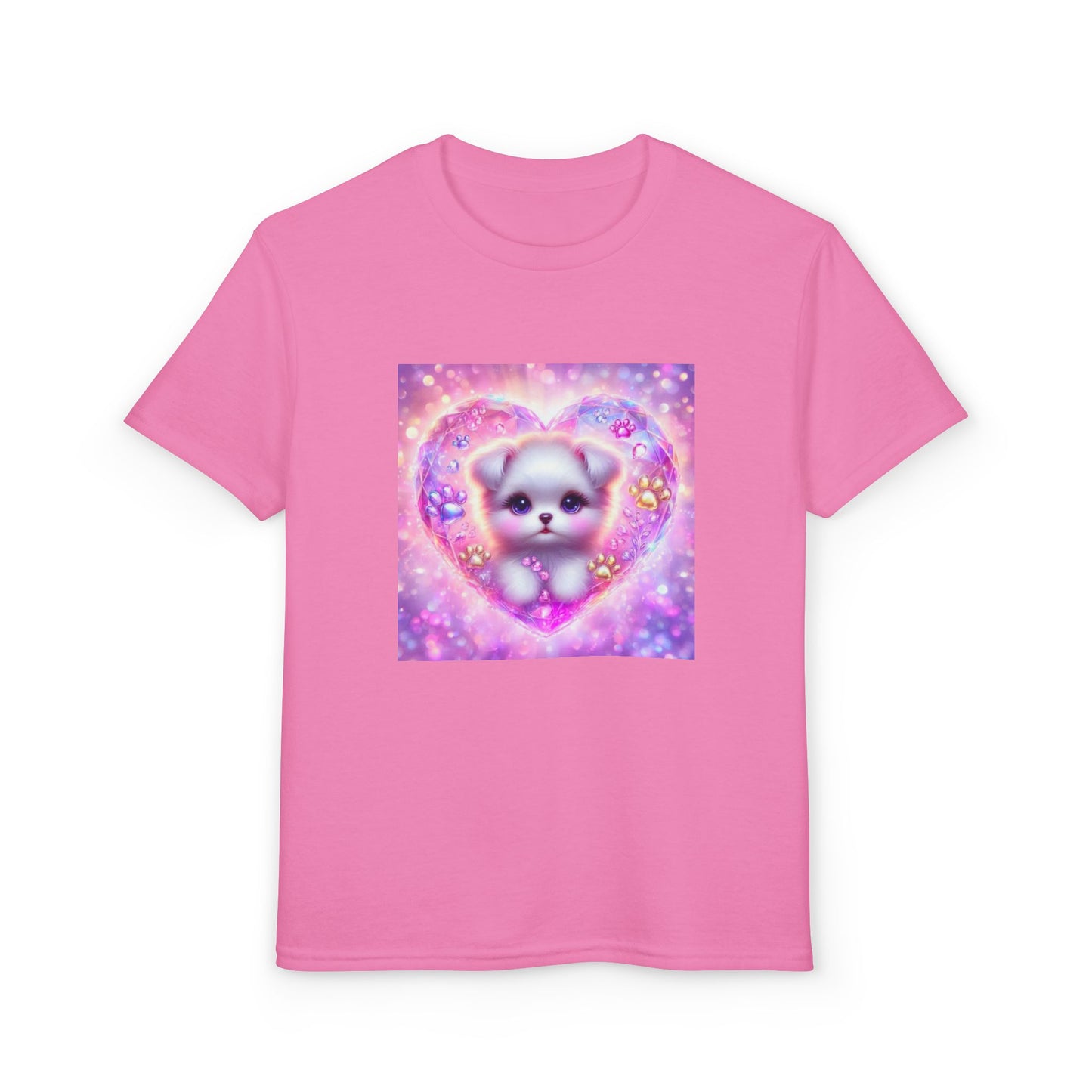 Youth T-Shirt — Cute Puppy in Sparkling Heart Graphic