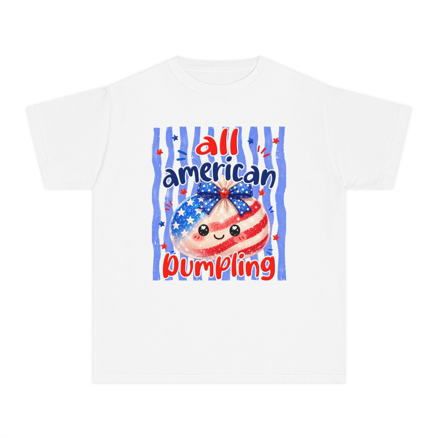 Youth Tee — "All American Dumpling" Patriotic Kids T‑Shirt (4th of July)