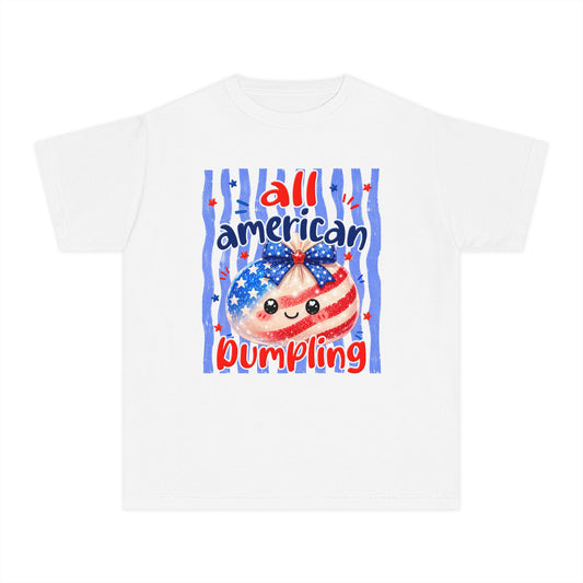 Youth Tee — "All American Dumpling" Patriotic Kids T‑Shirt (4th of July)